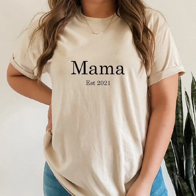 August Mama Est Personalised Year T-Shirt Elegant Men's Cashmere