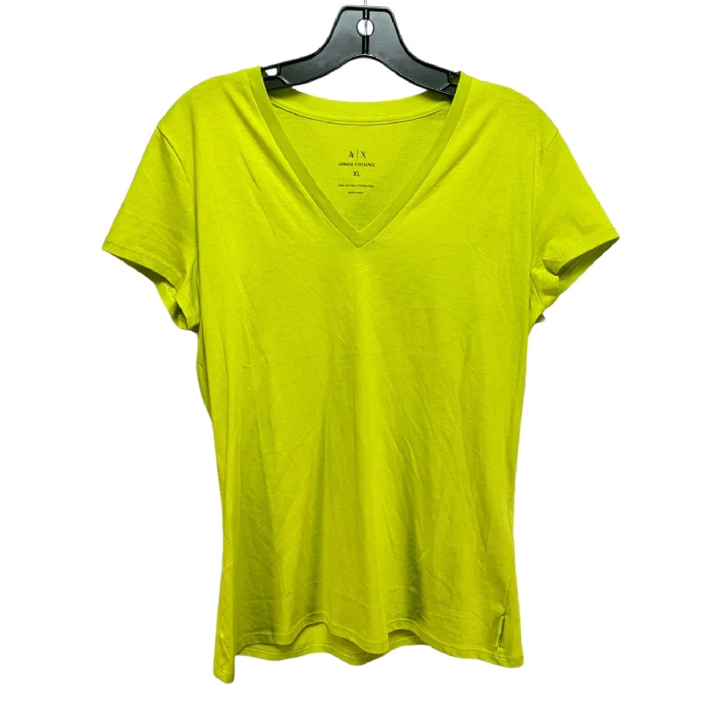 TOP SS BASIC ARMANI EXCHANGE in GREEN, Size: XL Elegant Men's Cashmere