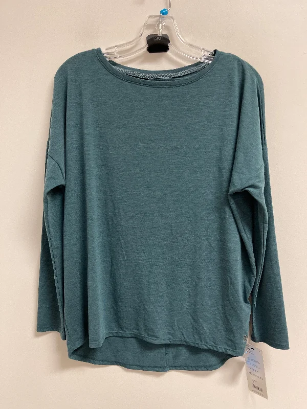 Athletic Top Long Sleeve Crewneck By Mpg In Teal, Size: S Adventure