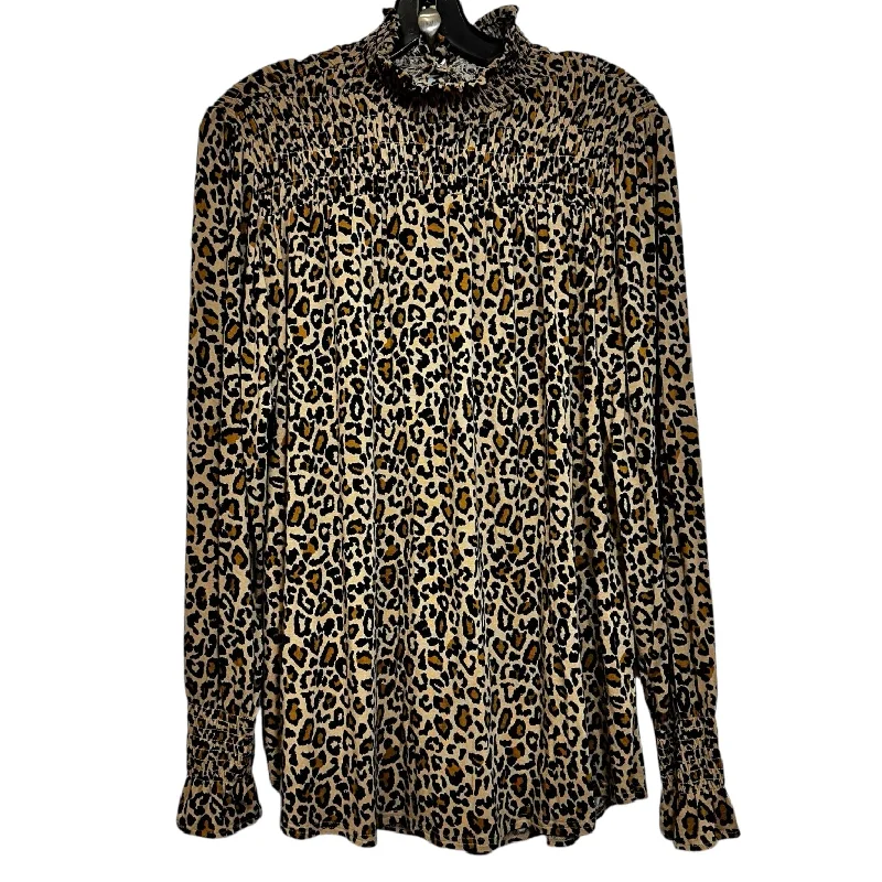 Top Long Sleeve By Clothes Mentor In Animal Print, Size: M Monochromatic Office Style