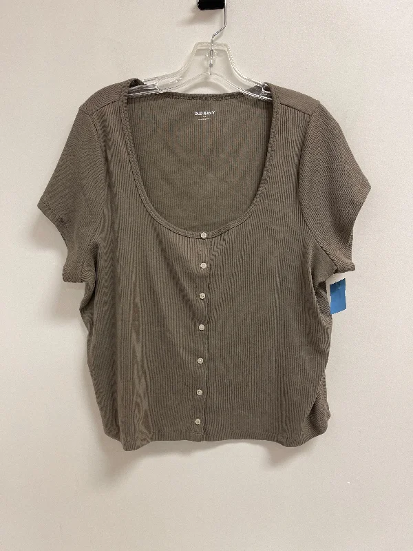 Top Short Sleeve By Old Navy In Grey, Size: 2x Confident Men's High