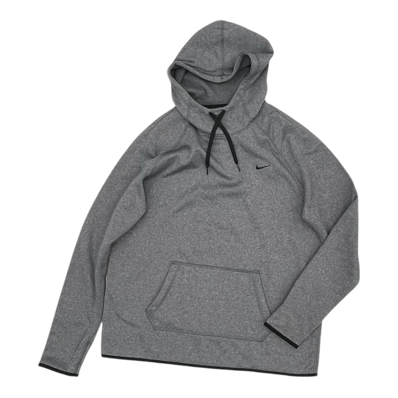 Athletic Top Ls Hoodie By Nike In Grey, Size:L Confident Men's High