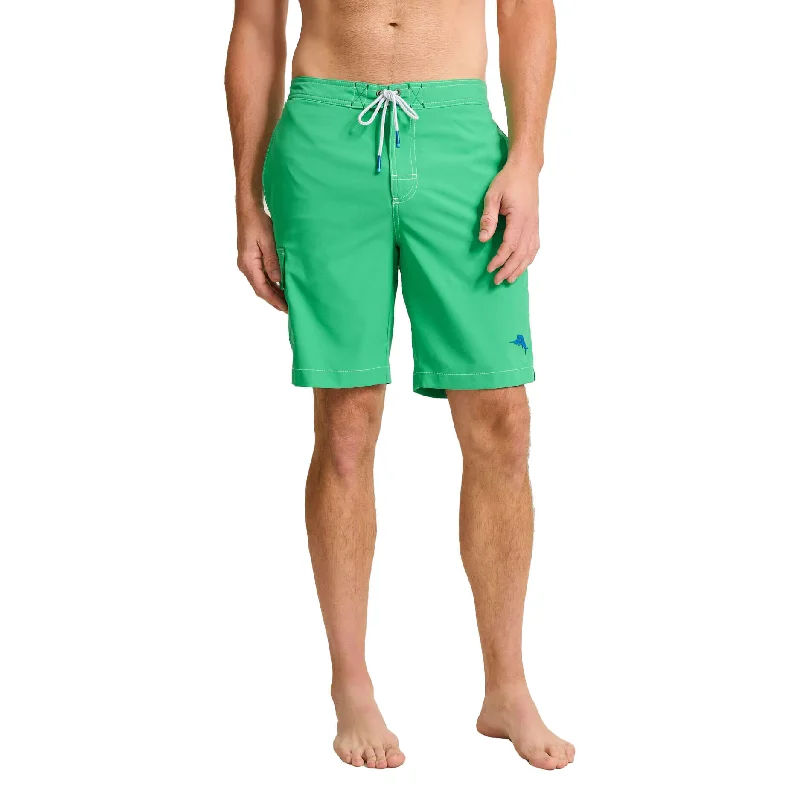 Tommy Bahama 9-Inch Baja Cove Boardshorts - Hawaiian Holly Trendy Men's Scandinavian