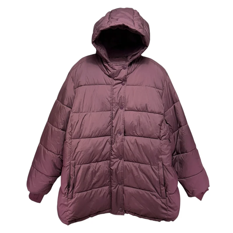 Heavyweight Hooded Jacket Puffer & Quilted By Amazon Essentials In Burgundy, Size: 4x Earthy Men's Hemp