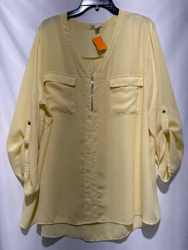 Top Long Sleeve By Old Navy In Yellow, Size: 3x Sharp Men's Italian