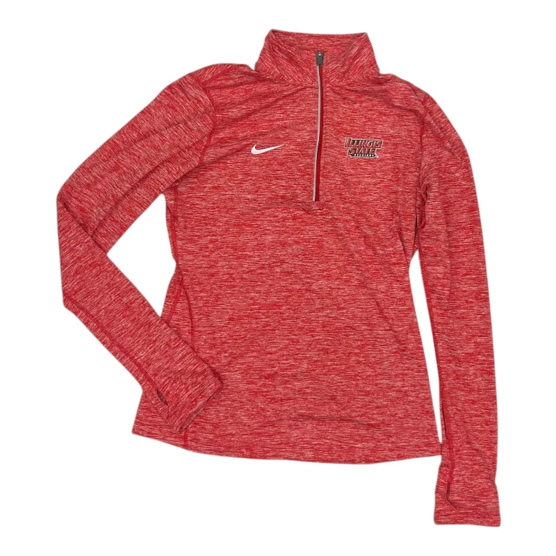 Athletic Top Ls Collar By Nike Apparel In Red, Size:M Confident Men's Power