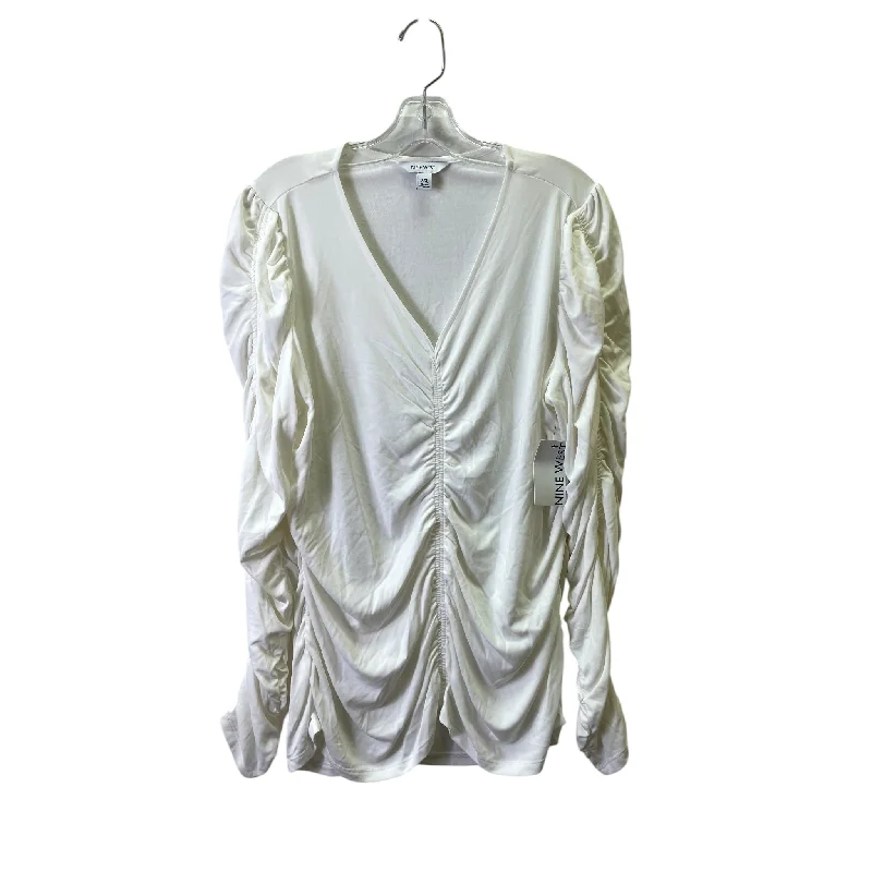 Top Ls By Nine West In Cream, Size:1X Unique Men's Patch