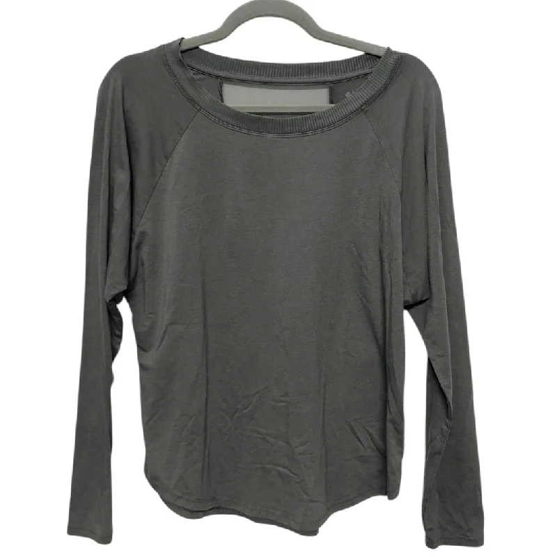 Athletic Top Ls Crewneck By Athleta In Grey, Size:S Athletic Men's High