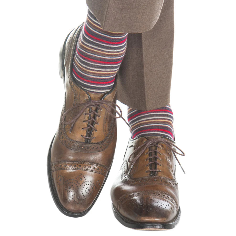 The Shirt Shop Socks - Over-the-Calf Stripes (3 Colors) Monochromatic Office Style