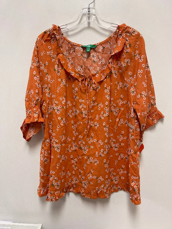 Top Short Sleeve By Dip In Orange, Size: L Unique Men's Patch