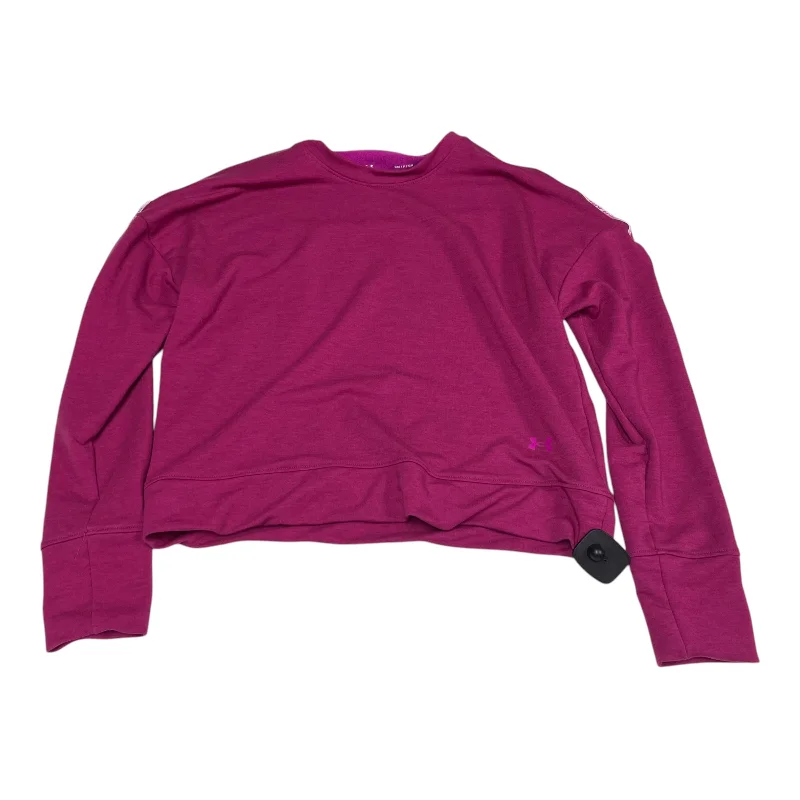 Athletic Top Long Sleeve Crewneck By Under Armour In Pink, Size: S Lumberjack