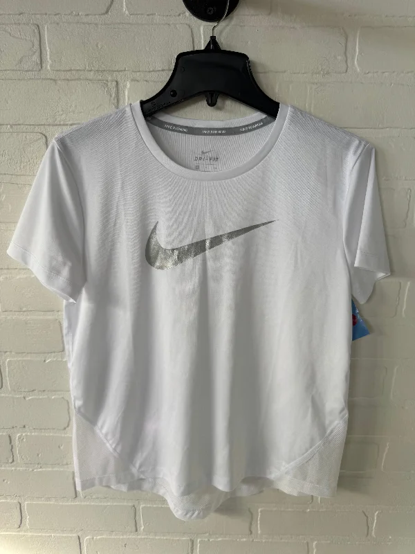 Athletic Top Short Sleeve By Nike Apparel In White, Size: S Rugged Men's Outdoor 