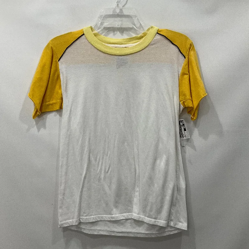 Yellow Top Short Sleeve camp collection, Size S Youthful Men's Anime