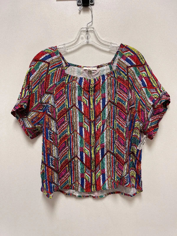 Top Short Sleeve By Ella Moss In Multi-colored, Size: Xs Casual Men's Short