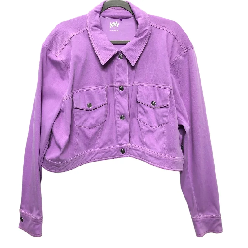 Jacket Denim By Cmc In Purple, Size: 2x Street