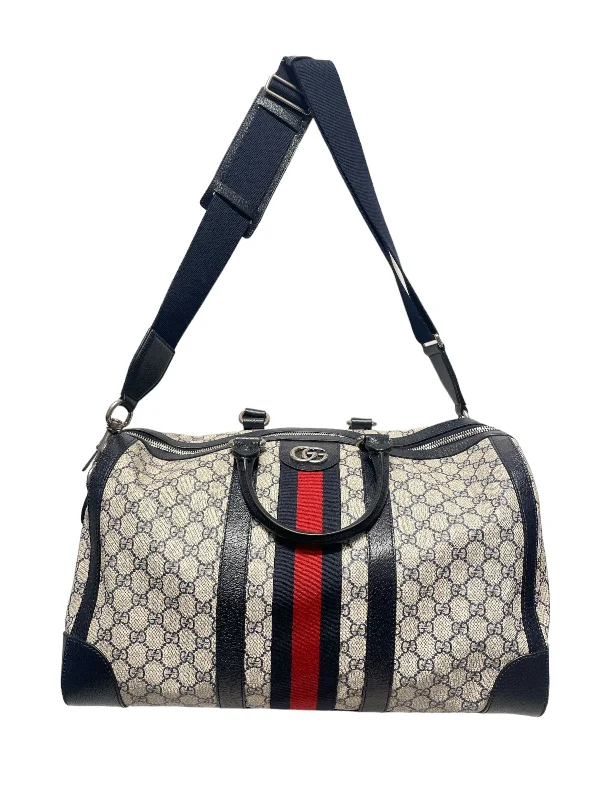 GUCCI/Cross Body Bag/OS/Monogram/Leather/BEG/Ophidia  GG supreme travel bag Streetwear Style