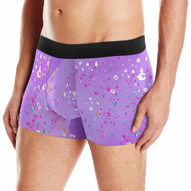 Purple Splash2  AUS Men's All Over Print Boxer Briefs (Made In AUS) Cool Men's Skate