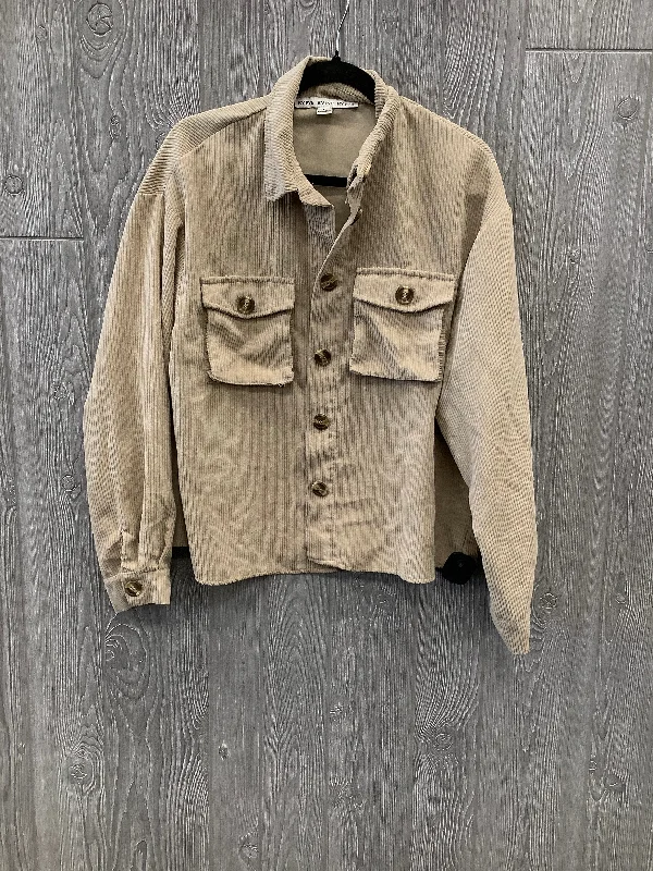 Jacket Shirt By Hyfve In Tan, Size: L Edgy Men's Punk