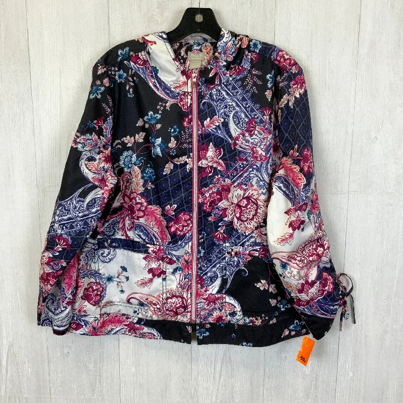 Jacket Windbreaker By Zenergy By Chicos In Floral Print, Size: L Confident Men's High