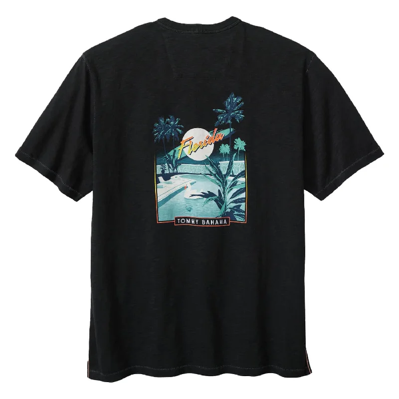 Tommy Bahama Poolside Vice Lux T-Shirt - Black Relaxed Men's Australian 