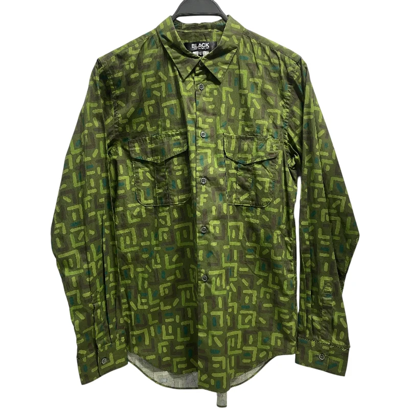 BLACK COMME des GARCONS/LS Shirt/L/Cotton/GRN/All Over Print/ Earthy Men's Sustainable 