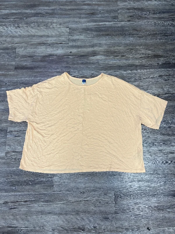 Top Short Sleeve By Old Navy In Orange, Size: 2x Unique Men's Upcycled