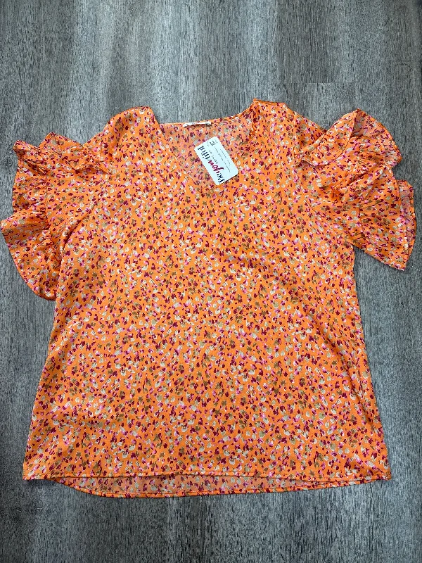 Top Short Sleeve By FSL Apparel In Orange, Size: L Relaxed Men's Beach