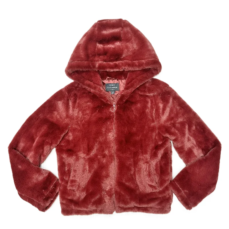 Coat Faux Fur & Sherpa By Haute Monde In Red, Size: L Monochromatic All