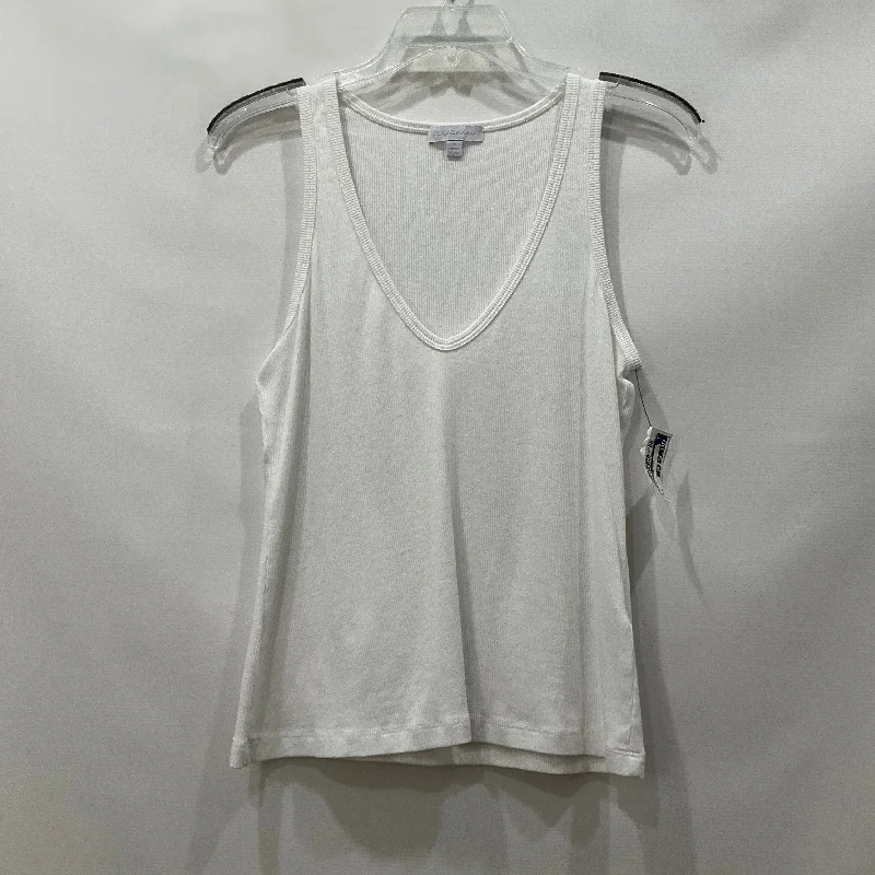 White Athletic Tank Top Beyond Yoga, Size M Refined Men's Hand