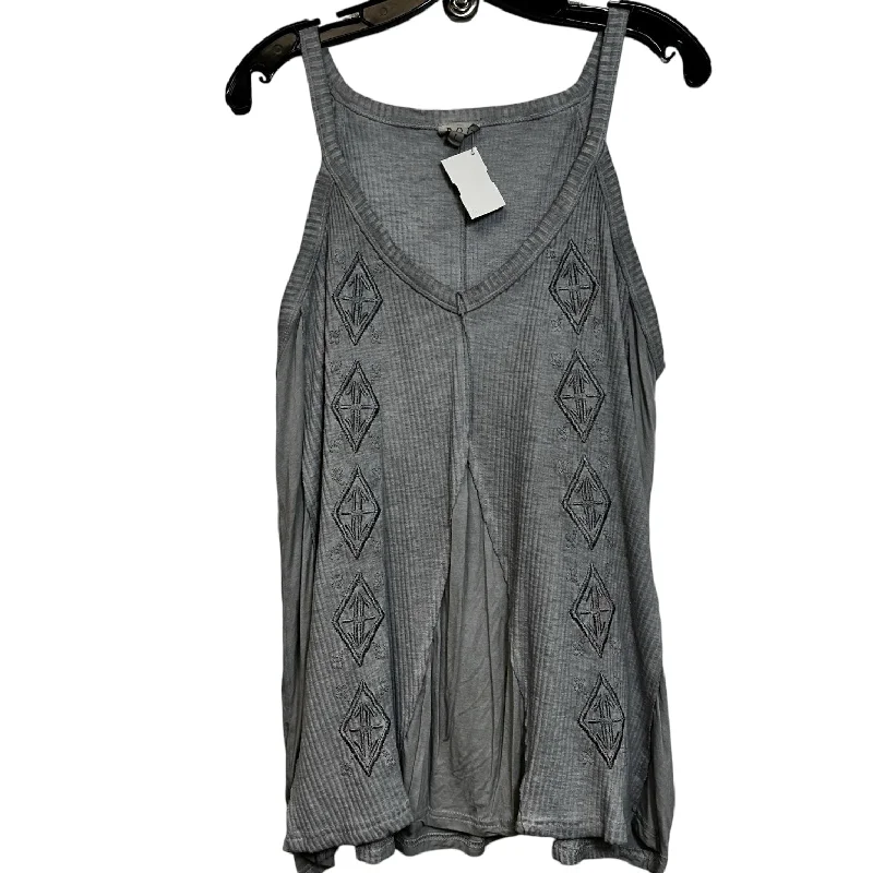 Top Sleeveless By Pol In Grey, Size: L Artistic Men's Avant