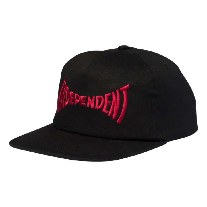 Independent Spanning Snapback Mid Profile Men's Hat - Black Bohemian Men's Free