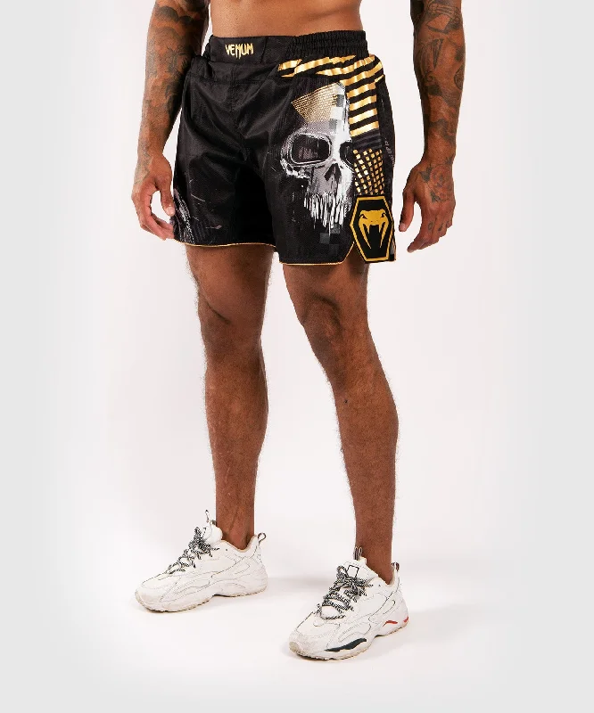 Venum Skull Fightshorts - Black Polished Men's Satin