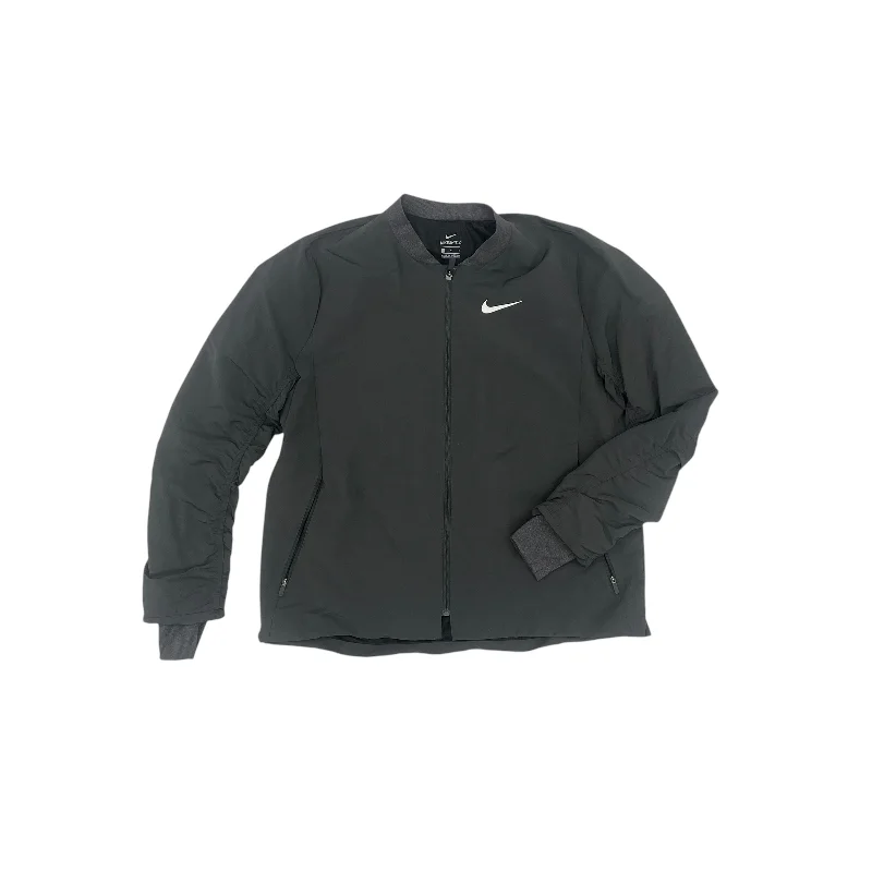 Athletic Jacket By Nike Apparel In Grey, Size:L Refined Men's Classic 