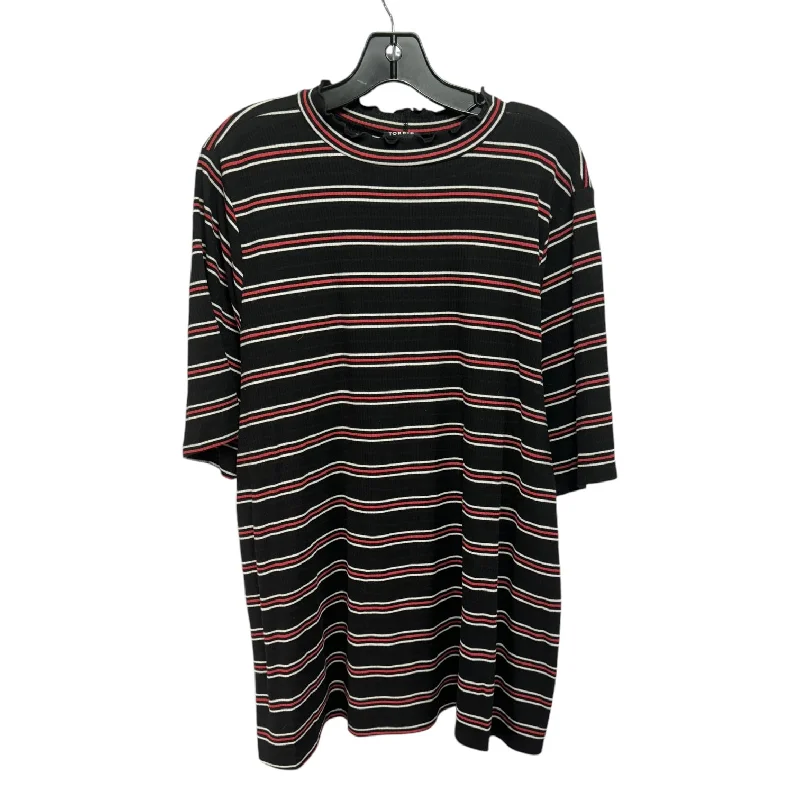 Top Short Sleeve By Torrid In Striped Pattern, Size: 4x Traditional Men's Country