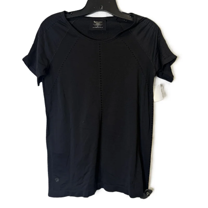 Athletic Top Short Sleeve By Athleta In Black, Size: M Organic