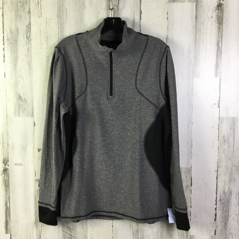 Athletic Top Long Sleeve Collar By Champion In Grey, Size: Xxl Trendy Men's Oversized