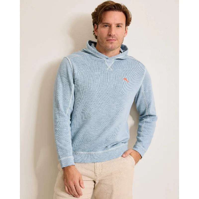 Tommy Bahama Tobago Bay Hoodie Sweatshirt - Silvery Blue Polished Men's Silk