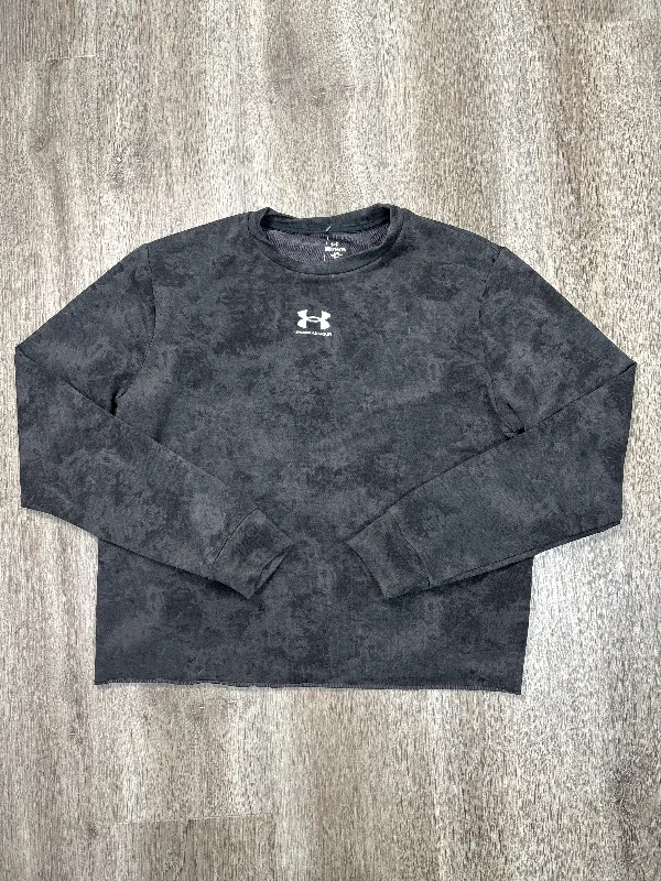 Athletic Top Long Sleeve Crewneck By Under Armour In Grey, Size: M Monochromatic Office Style