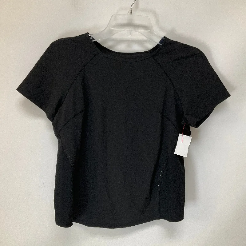 Athletic Top Short Sleeve By Lululemon In Black, Size: 4 Sophisticated Men's 