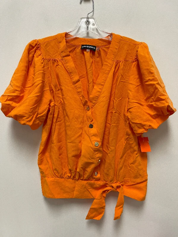 Top Short Sleeve By Karl Lagerfeld In Orange, Size: L Casual Men's Short