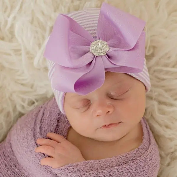 Ily Bean Purple Newborn Hat Sleek Men's Metallic