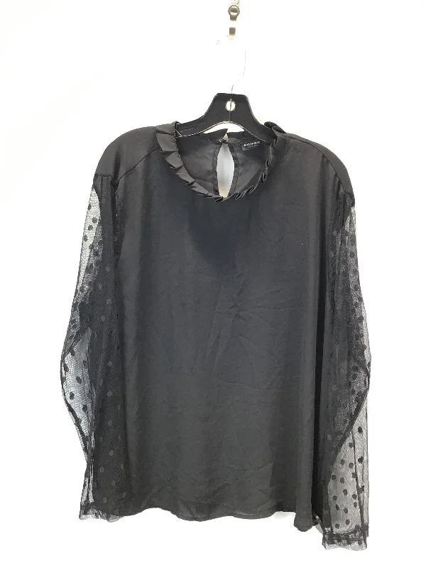 Top Long Sleeve By Shein In Black, Size: 3x Dynamic Men's Glow