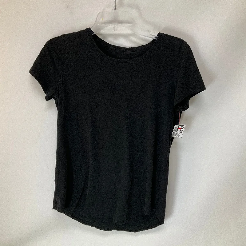 Athletic Top Short Sleeve By Lululemon In Black, Size: 6 Hip Men's Retro