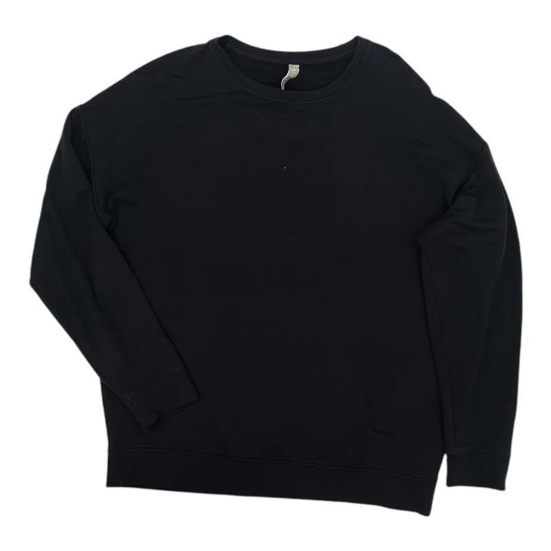 Athletic Top Ls Crewneck By Athleta In Black, Size:S Monochromatic All