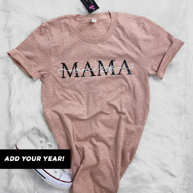 Personalised Dual Script Mama Since T-Shirt (MRK X) Dynamic Men's High