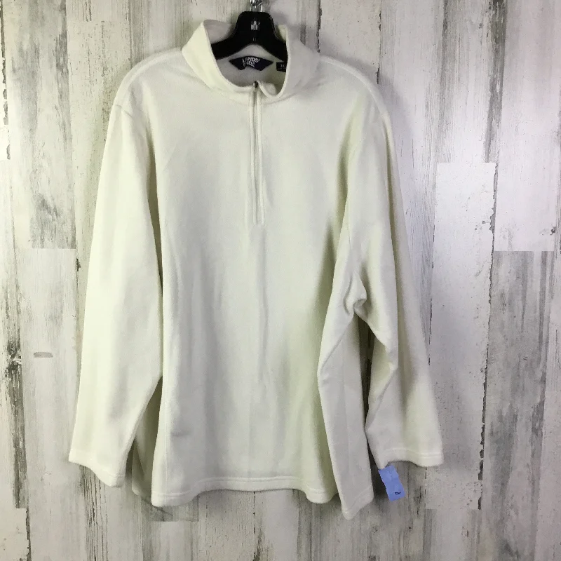 Athletic Top Long Sleeve Collar By Lands End In White Elegant Men's Cashmere