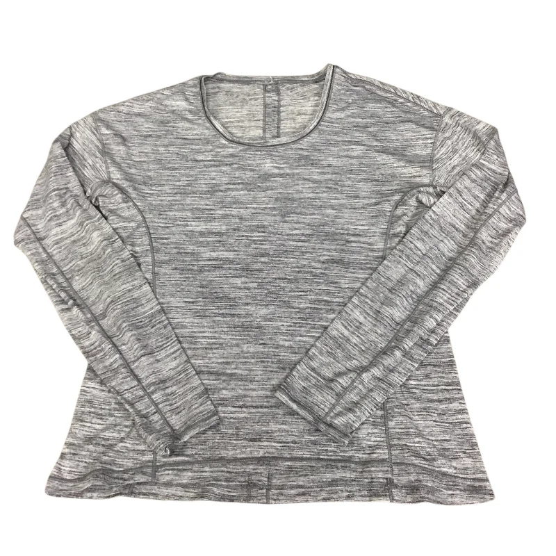 Athletic Top Long Sleeve Crewneck By Lululemon In Grey, Size: S Trendy Men's Scandinavian