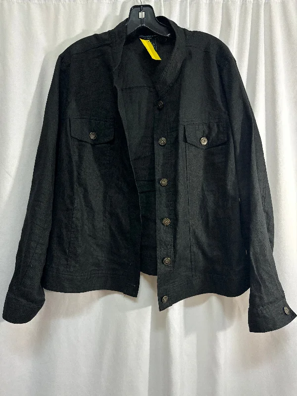 Jacket Other By Saint Tropez In Black, Size: 2x Earthy Men's Hemp