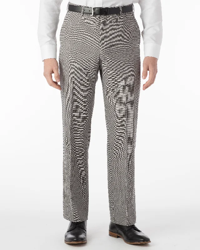 Ballin Pants - Dunhill Black & White Houndstooth Stylish Men's Neon