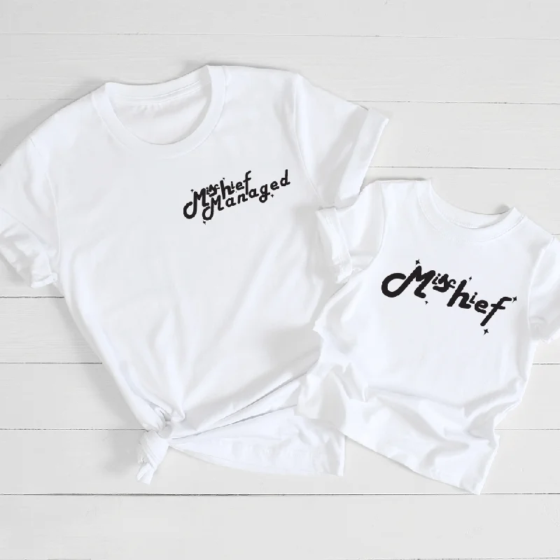 Mischief and Mischief Managed Matching Mum and Kid Tee Luxurious Men's High